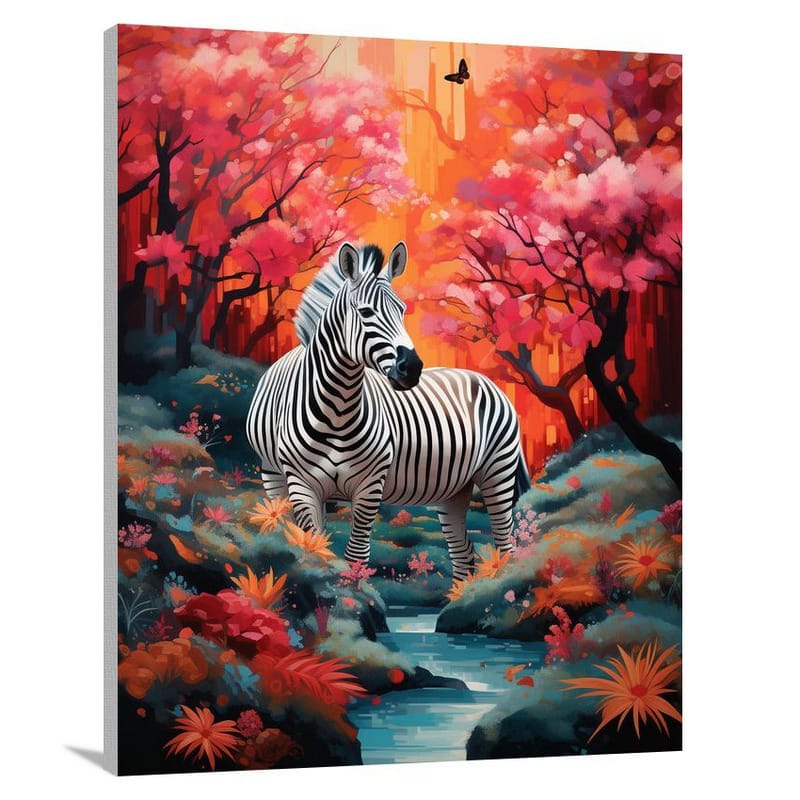 Zebra's Serenity - Contemporary Art - Canvas Print