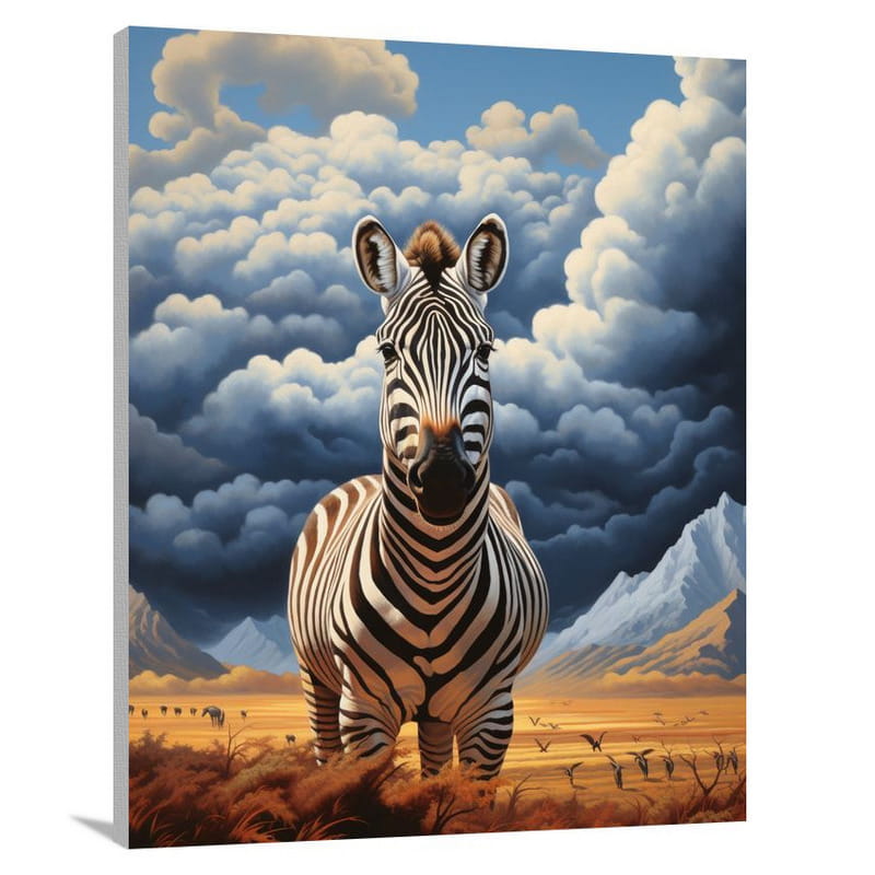 Zebra's Wild Symphony - Canvas Print