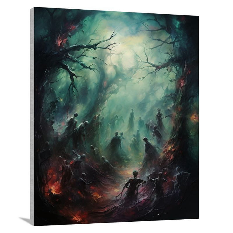 Zombie Fantasy: Moonlit Haunting - Canvas Print