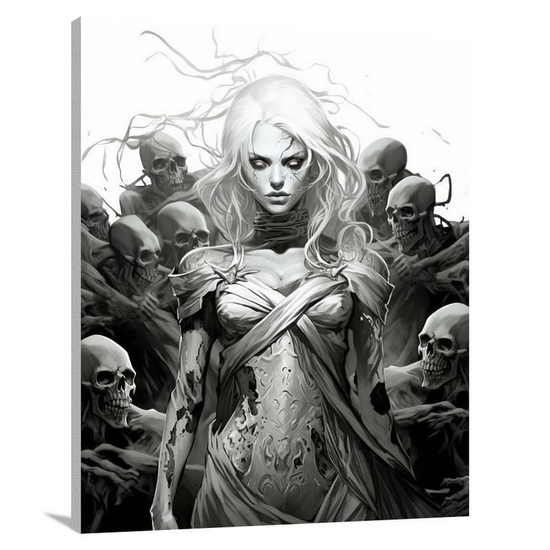 Zombie Sorceress: - Canvas Print