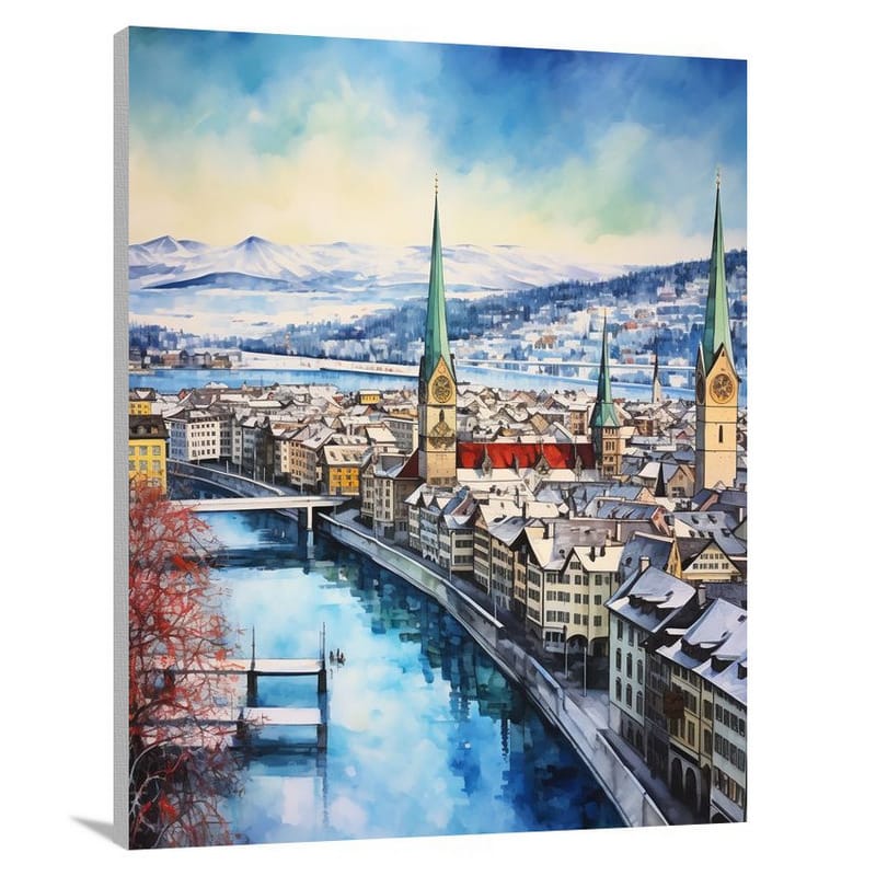 Zurich's Alpine Symphony - Canvas Print